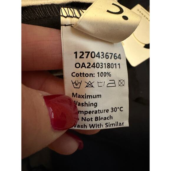 Commense Women's XS Navy White Pure Cotton Contrast Trim Short Sleeve Shorts Set - Picture 4 of 4